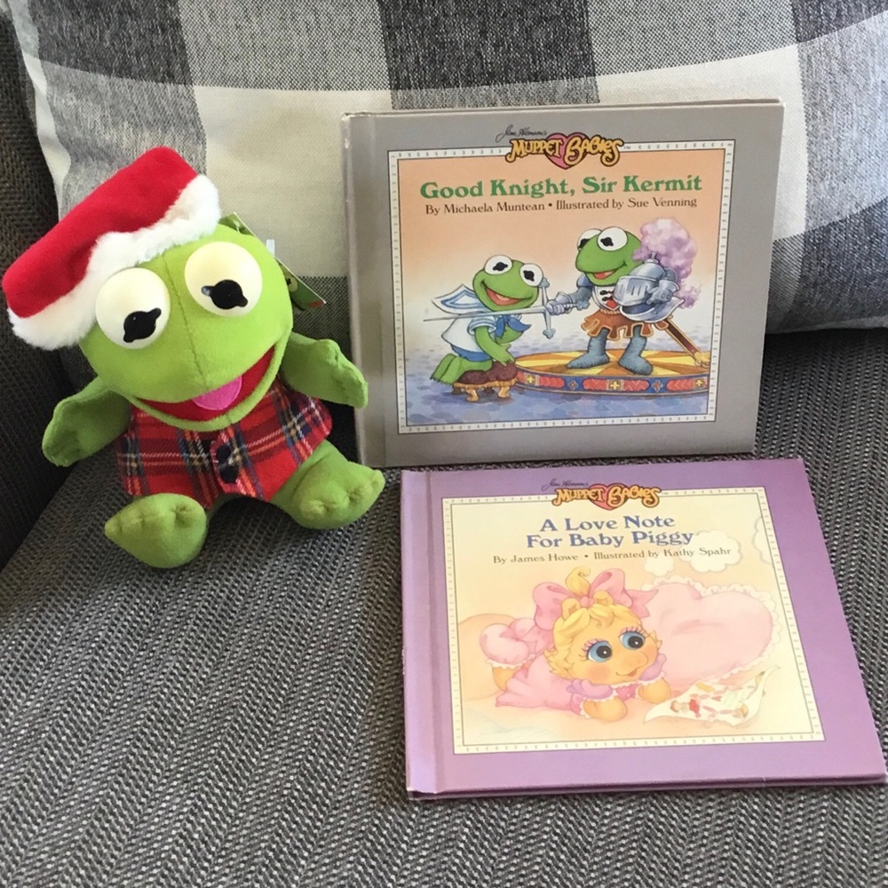 Jim Henson's Vintage Muppet Babies Books & Vintage McDonald Kermit Plush